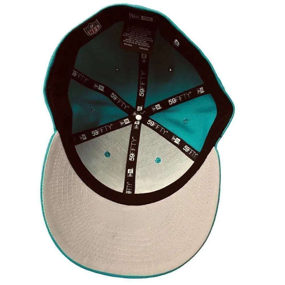 Miami Dolphins Embroidered Logo Elements Collection 59FIFTY Snapback Cap Hat - Picture 7 of 9